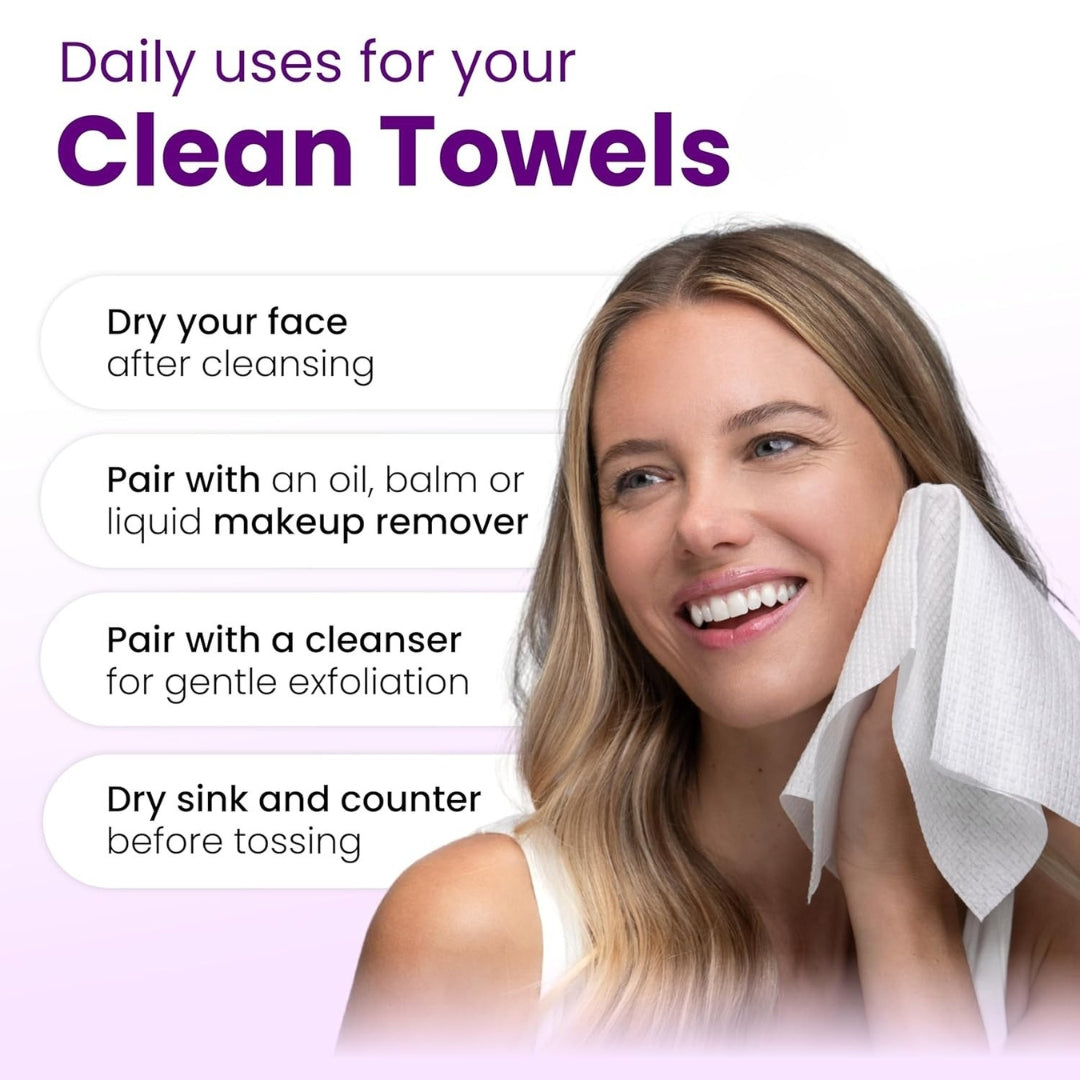 Clean towels - Hypoallergenic Alovera infused 100% biodegradable Cotton towels