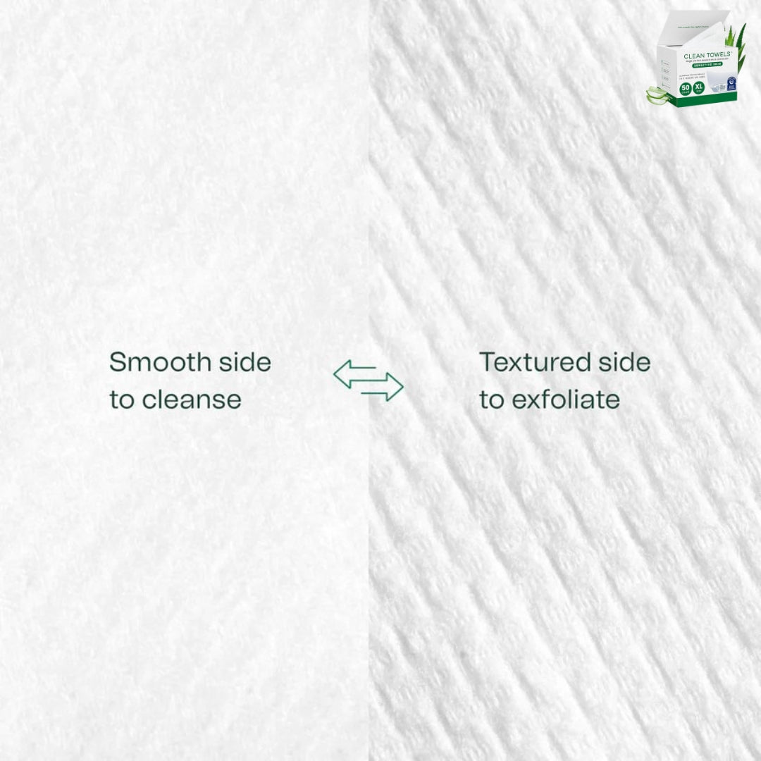 Clean towels - Hypoallergenic Alovera infused 100% biodegradable Cotton towels