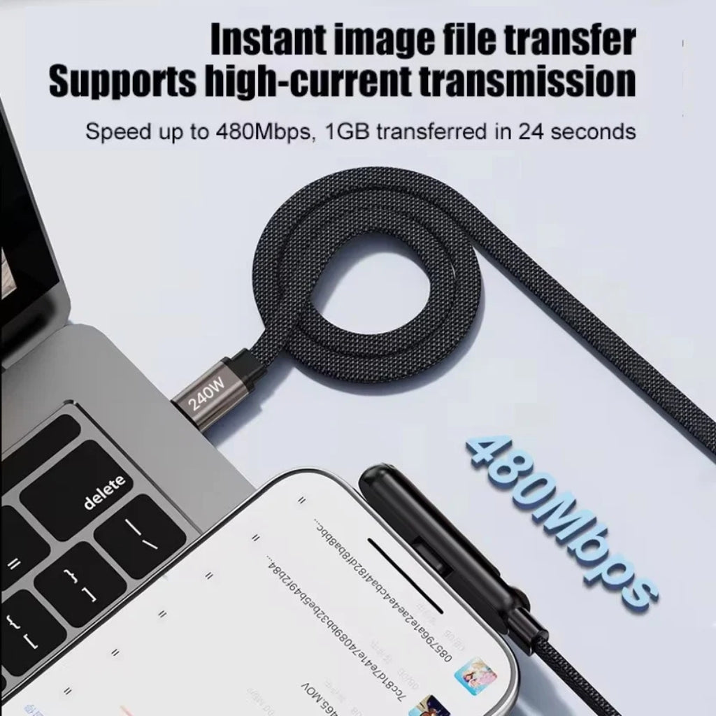 SnapStand™ - 240W Foldable Fast Charging Cable