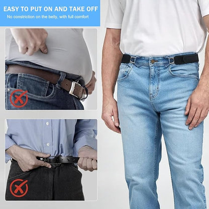 Cevro™ FlatFit Buckle less Belt   ( Pack of 2 )