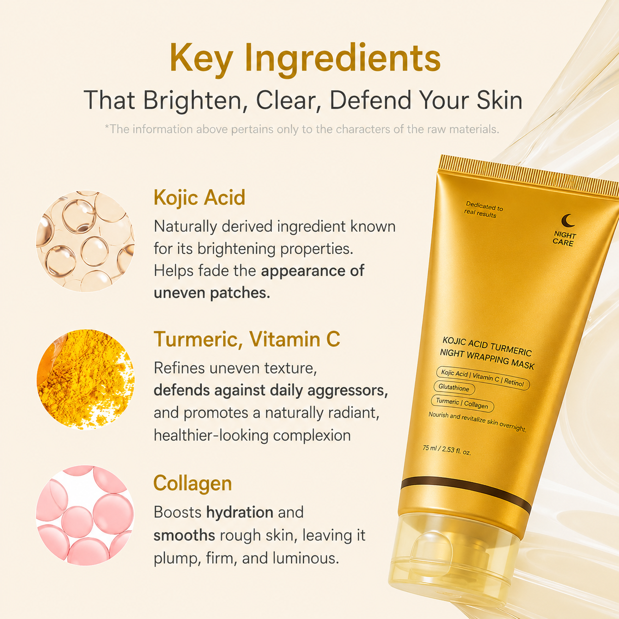 KojicGlow™ - Turmeric Kojic acid Wrapping mask