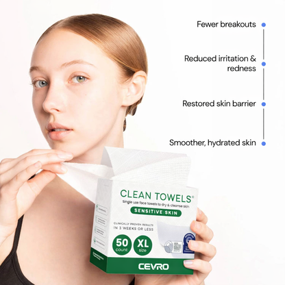 Clean towels - Hypoallergenic Alovera infused 100% biodegradable Cotton towels