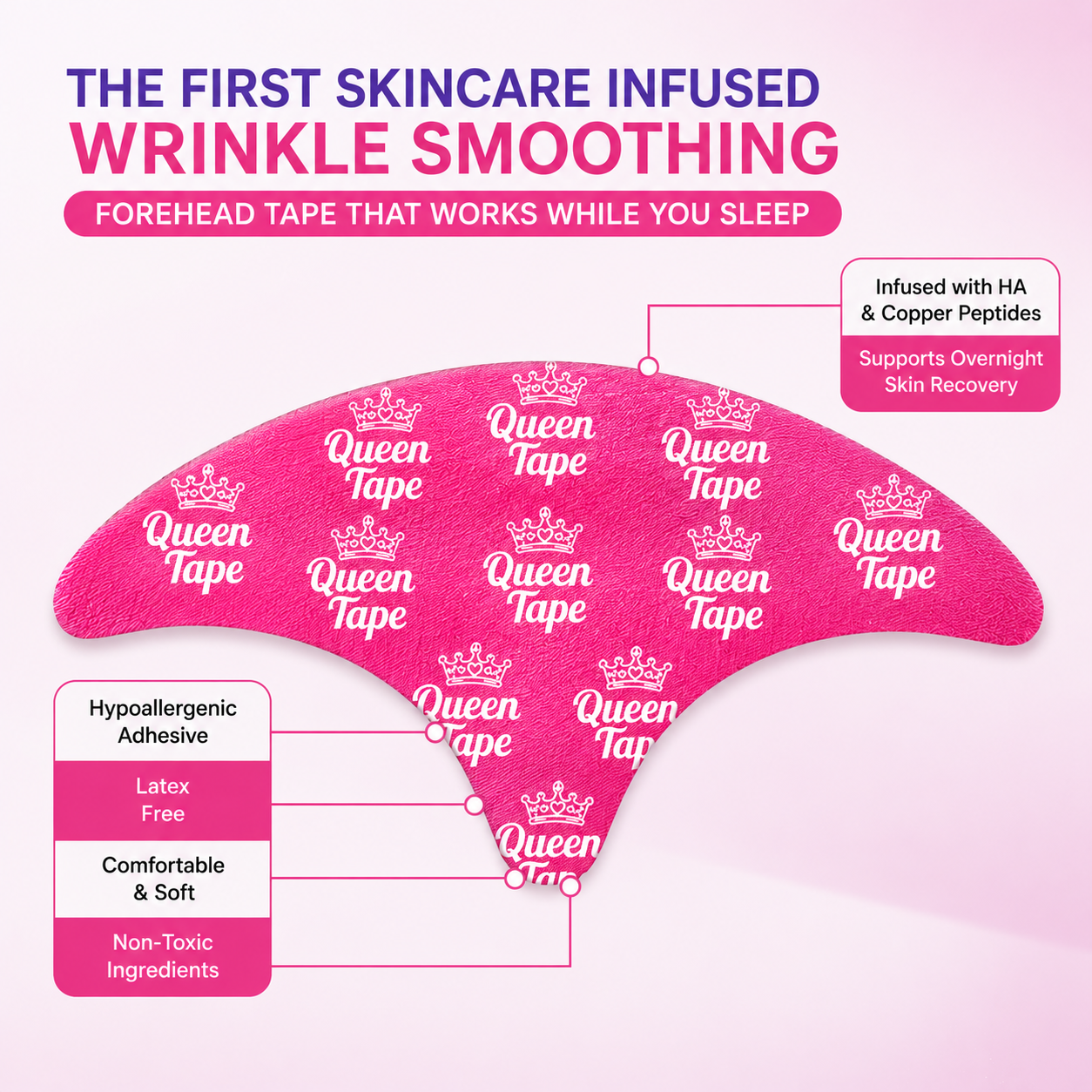 Queen Tape™  Forehead Wrinkle Smoothing Patches (30 Patches)